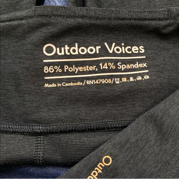 Outdoor Voices Two Tone Warmup Crop Leggings in Blue Size XS - Picture 13 of 15